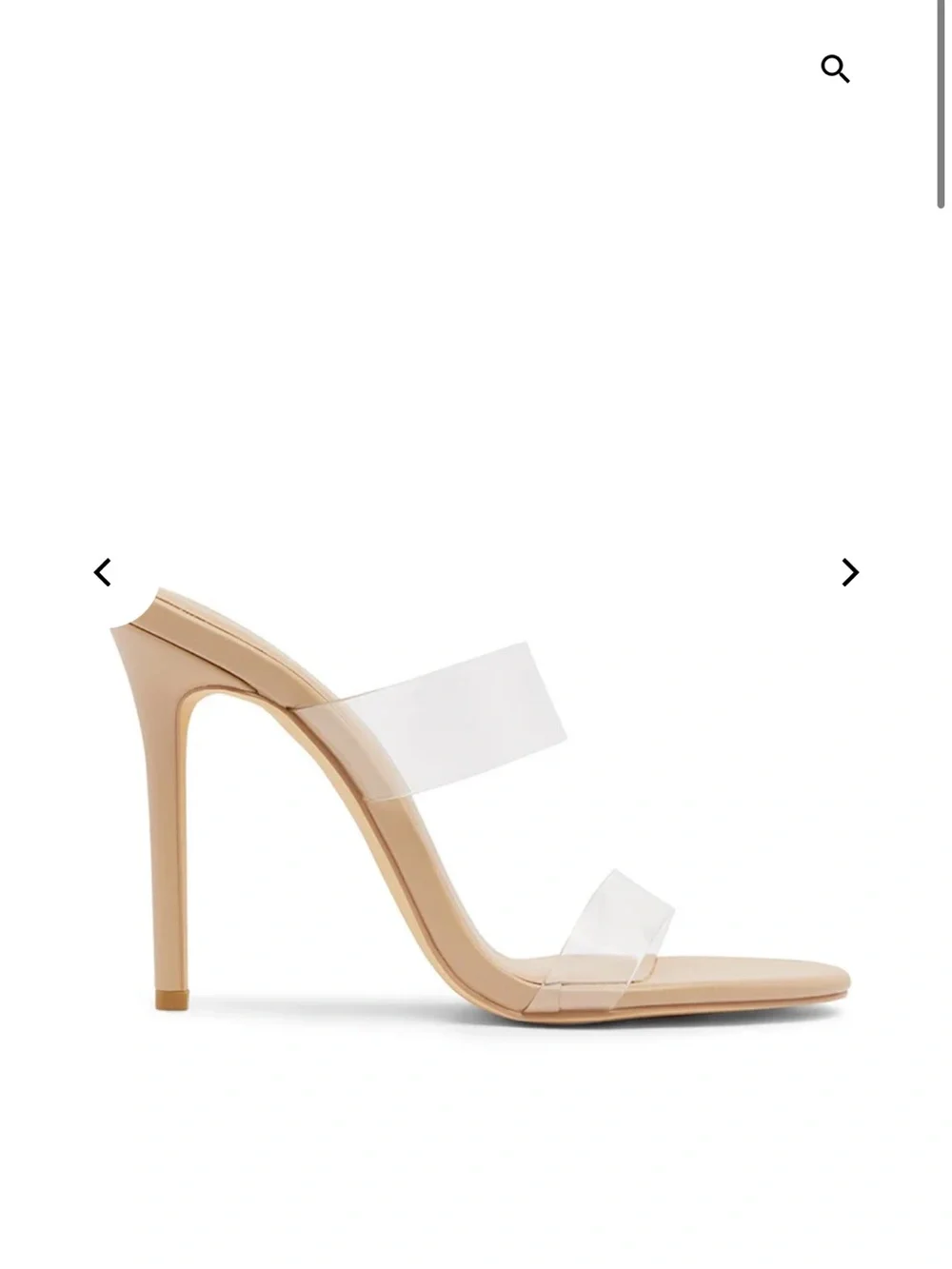Nude stiletto clear straps